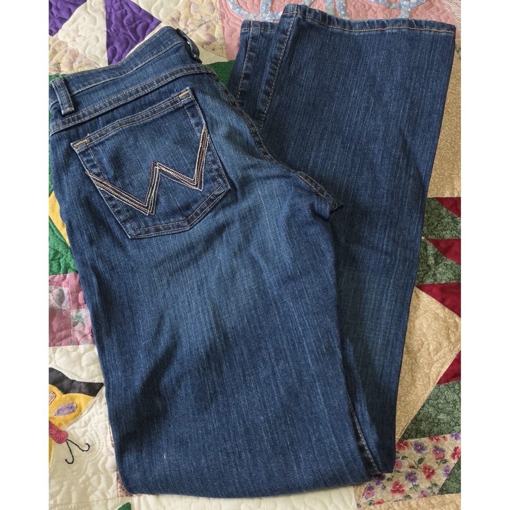 Wrangler Q-Baby Denim Jeans 1/2 32 Bootcut Jean Western Cowgirl WRQ20TB